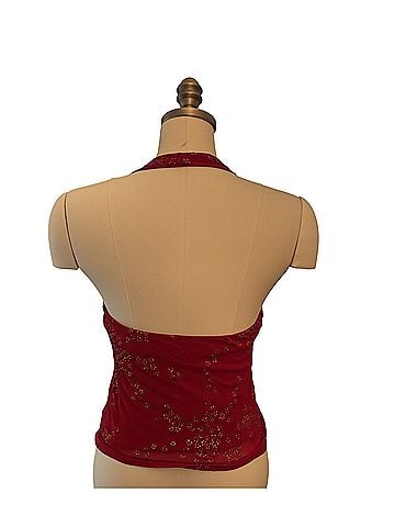 Georgiou Studio Red Halter Top (view 2)