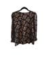 Lands' End Floral Black Brown Blouse Size S - photo 2