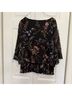 Cynthia Steffe Floral Black Blouse Size L - photo 7