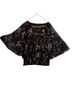 Cynthia Steffe Floral Black Blouse Size L - photo 1