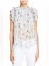 Isabel Marant 100% Silk Print White Ivory Sleeveless Blouse Size S - photo 13