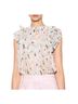 Isabel Marant 100% Silk Print White Ivory Sleeveless Blouse Size S - photo 14