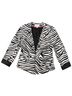 Alberto Makali Zebra Print Black White Blazer Size 12 - photo 1