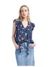 Ulla Johnson 100% Silk Floral Blue Sleeveless Blouse Size 4 - photo 1