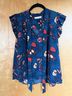 Ulla Johnson 100% Silk Floral Blue Sleeveless Blouse Size 4 - photo 6