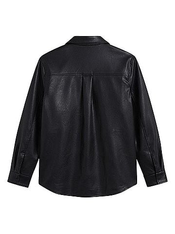 American Tall American Tall Faux Leather Jacket (view 2)