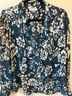 Parker Floral Blue White Long Sleeve Blouse Size M - photo 3