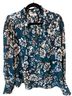 Parker Floral Blue White Long Sleeve Blouse Size M - photo 1