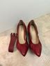 Pashion 100% Leather Burgundy Heels Size 9 1/2 - photo 7