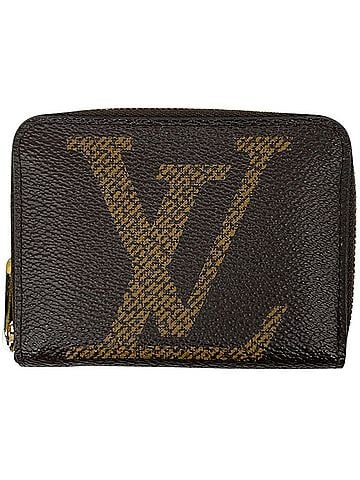 Louis Vuitton Louis Vuitton Zippy Coin Purse, Wallet/Coin Case, Business Card Holder/Card Round Zipper, Monogram Giant, Brown, M69354, Women's (view 1)