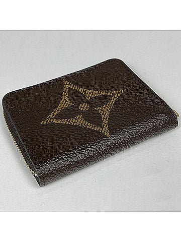 Louis Vuitton Louis Vuitton Zippy Coin Purse, Wallet/Coin Case, Business Card Holder/Card Round Zipper, Monogram Giant, Brown, M69354, Women's (view 2)