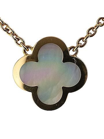 Van Cleef & Arpels Van Cleef &amp; Arpels Pure Alhambra 750 Necklace, Yellow Gold, Mother-of-Pearl, Women's. (view 1)
