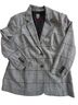 Vince Camuto 64% Polyester 34% Viscose 2% Elastane 100% Polyester Plaid Gray Black Blazer Size 18 - photo 1