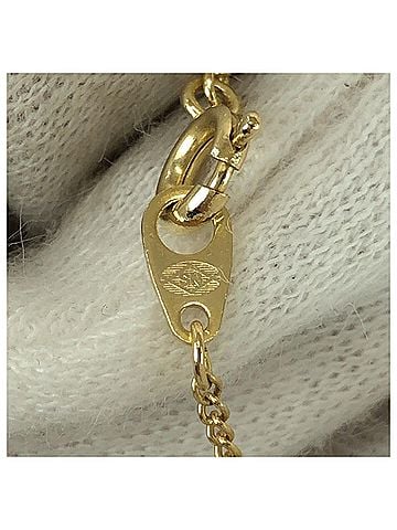 Yves Saint Laurent YVES SAINT LAURENT Vintage YSL Gold Plated Metal Necklace (Unisex, Women's) (view 2)