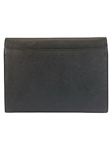 Yves Saint Laurent YVES SAINT LAURENT Vintage YSL Black Leather Clutch Bag (Second Bag) for Women (view 2)