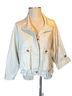 Kensie Cream Denim Utility Jacket with Drawstring Hem Jacket - photo 1