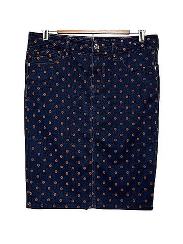 Pilcro and the Letterpress Denim Skirt (view 1)