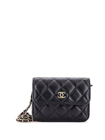 Chanel Pearl Crush Flap Clutch with Chain Quilted Lambskin Mini (view 1)