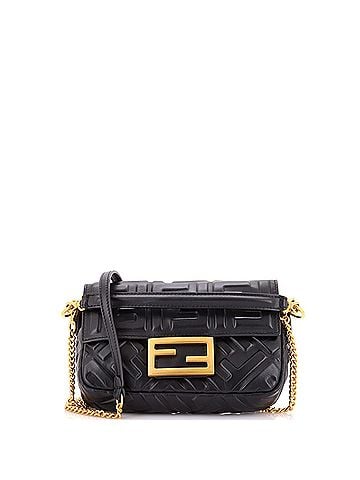 Fendi Baguette NM Bag Zucca Embossed Leather Mini (view 1)