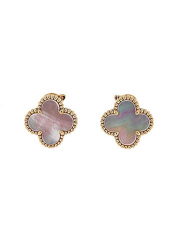 Van Cleef & Arpels Vintage Alhambra Earrings 18K Yellow Gold and Mother of Pearl (view 1)