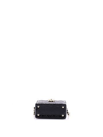 Chanel Top Handle Box Chain Clutch Quilted Patent (view 2)