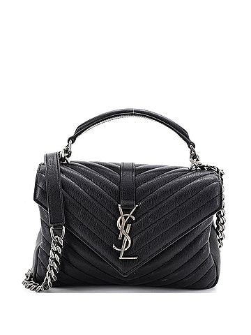 Saint Laurent Classic Monogram College Bag Matelasse Chevron Leather Medium (view 1)