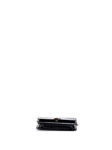 Balenciaga B Dot Wallet on Chain Crocodile Embossed Leather (view 2)