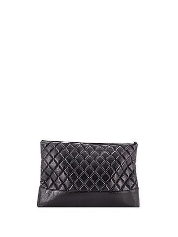 Chanel Gabrielle O Case Clutch Quilted Aged Calfskin Large (view 2)