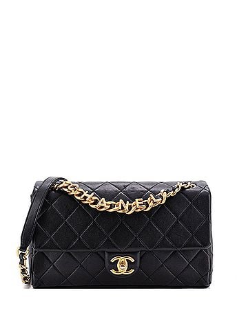Chanel Logo Letters Chanel Touch Chain Flap Bag Quilted Lambskin Medium (view 1)
