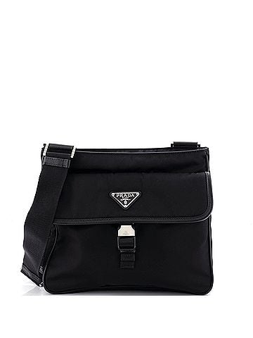 Prada Buckle Flap Messenger Bag Re-Nylon Medium (view 1)
