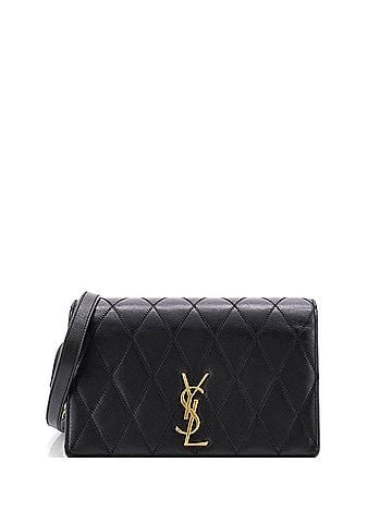 Saint Laurent Angie Chain Shoulder Bag Quilted Leather Small (view 1)