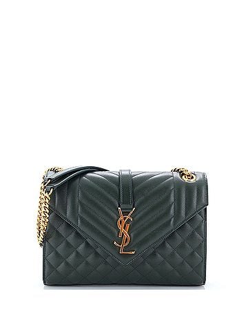 Saint Laurent Classic Monogram Envelope Satchel Mixed Matelasse Leather Medium (view 1)