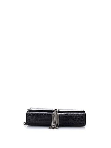 Saint Laurent Classic Monogram Tassel Crossbody Bag Crocodile Embossed Leather Medium (view 2)
