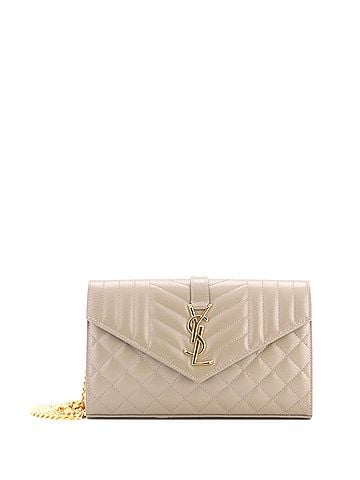 Saint Laurent Classic Monogram Chain Wallet Mixed Matelasse Leather Medium (view 1)