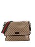 Gucci 100% Canvas Plain Brown Web Strap Flap Messenger GG Canvas Medium One size - photo 1