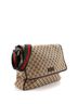 Gucci 100% Canvas Plain Brown Web Strap Flap Messenger GG Canvas Medium One size - photo 3