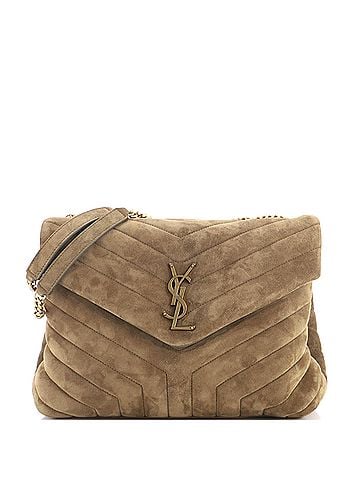 Saint Laurent Loulou Shoulder Bag Matelasse Chevron Suede Medium (view 1)