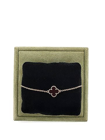 Van Cleef & Arpels Sweet Alhambra Bracelet 18K Rose Gold and Carnelian (view 2)