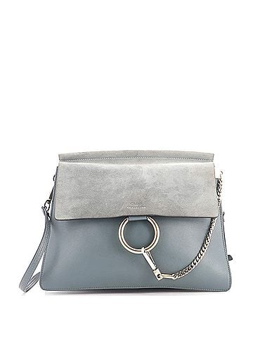 Chloé Faye Shoulder Bag Leather and Suede Medium (view 1)