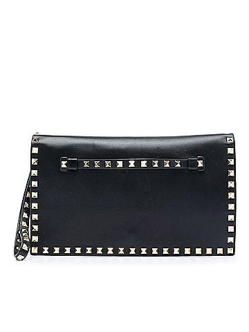 Valentino Leather Rockstud Flap Clutch (view 1)