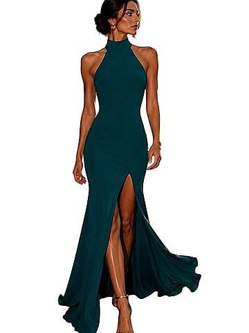 Jay Godfrey Halter High Neck Mermaid Cocktail Dress (view 1)