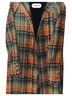 Free People Plaid Multi Color Black Orange Coat Size 2 - photo 3
