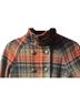 Free People Plaid Multi Color Black Orange Coat Size 2 - photo 4
