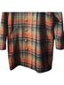 Free People Plaid Multi Color Black Orange Coat Size 2 - photo 5
