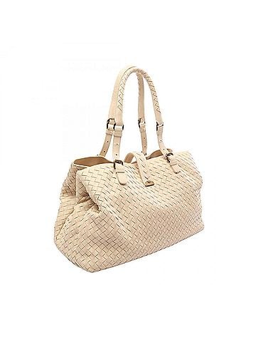 Bottega Veneta Bottega Veneta Intrecciato Tote Bag/Handbag, Leather, Women's, Beige (view 2)