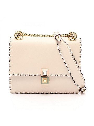 Fendi Fendi Mini Kan I Shoulder Bag/Handbag, Leather, Women's, Ivory (8M0381) (view 1)