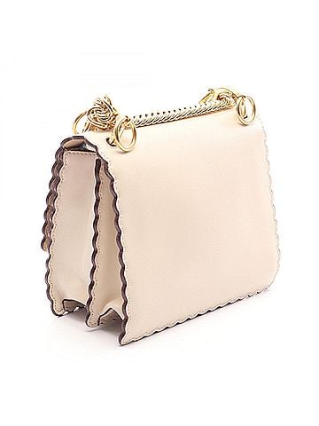 Fendi Fendi Mini Kan I Shoulder Bag/Handbag, Leather, Women's, Ivory (8M0381) (view 2)