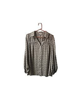 Max Studio Crepe Pleated Boho Blouse Long Sleeve T-Shirt (view 1)
