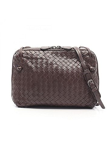 Bottega Veneta Bottega Veneta Nodini Intrecciato Shoulder Bag/Handbag, Leather, Women's, Brown (view 1)