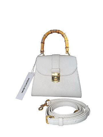 Veronica Beard Bamboo Top Handle Leather Crossbody Bag (view 1)